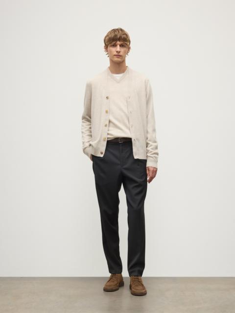 Johnstons of Elgin Rory Natural Classic Cashmere Cardigan