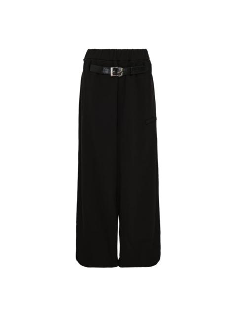 BONBOM Detachable Logo Tag Belt Fasten Sweatpants