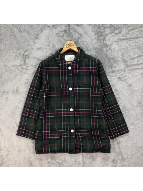 Tsumori Chisato Fleece Lined Plaid Belted Jacket #4716-165