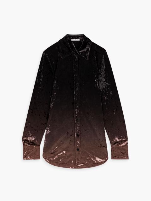 Acne Studios Crushed-velvet shirt