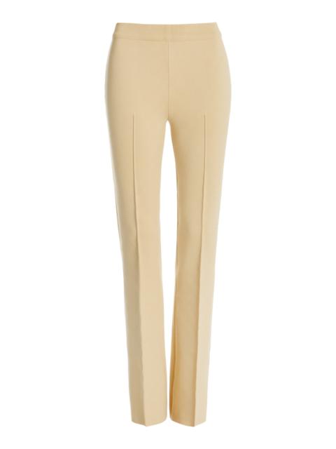 HIGH SPORT Long Kick Stretch-Cotton Flared Pants neutral