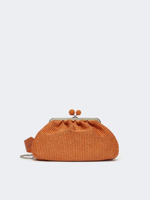 WEEKEND Max Mara Medium raffia-effect Pasticcino bag - SALMON