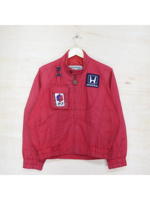Vintage 90s HONDA Grand-Prix F1 Racing Team Big Logo Embroidered Bomber Windbreaker Racing Team Jack