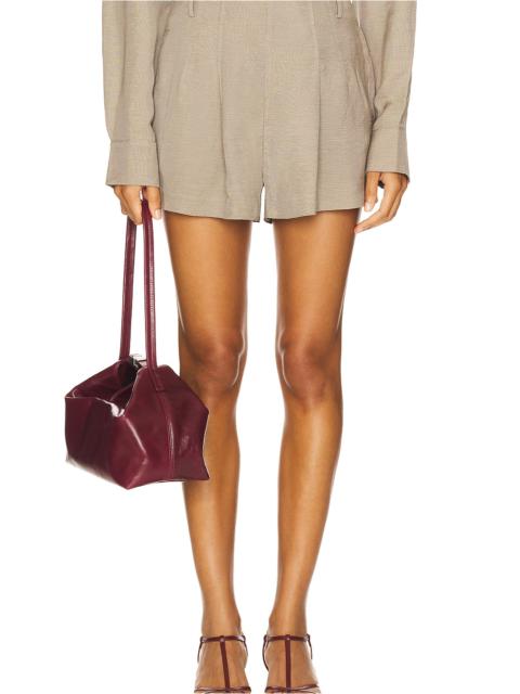 ST. AGNI Melange Paperbag Waist Shorts