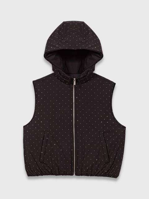 maje Rhinestone sleeveless puffer vest