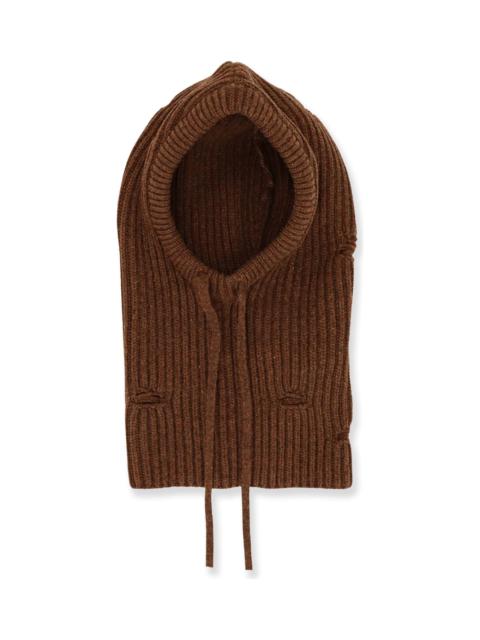 MM6 Maison Margiela Wool Blend Balaclava With Distressed Effect