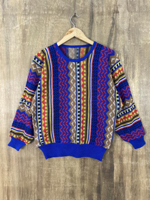 Other Designers Coloured Cable Knit Sweater - Navajo Multicolor Knit Sweaters Like Coogi #1486