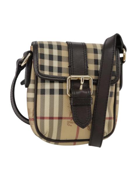 Burberry Burberry Nova Check Shoulder Bag Pvc Leather Beige