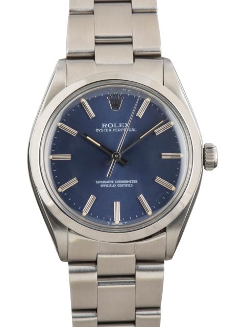 ROLEX Used Rolex Oyster Perpetual 34 Stainless Steel 1002 Blue Dial