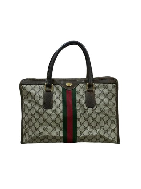 GUCCI Vtg🔥Authentic Gucci GG Canvas Web Sherry Line Handbag