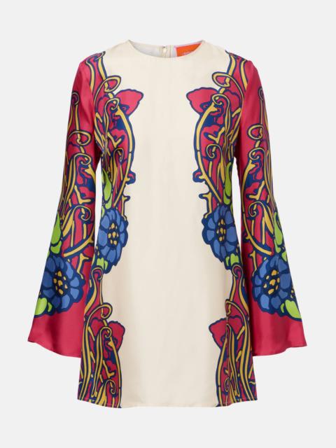 La DoubleJ Lemuria Placée silk satin minidress