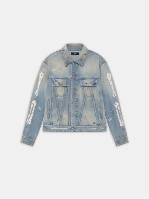 AMIRI BONES STUDDED TRUCKER JACKET