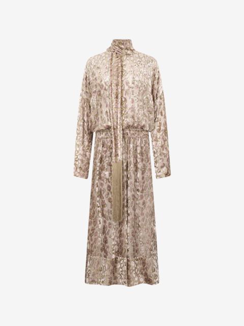 Roberto Cavalli Long Dress With All-Over Dappled Pattern