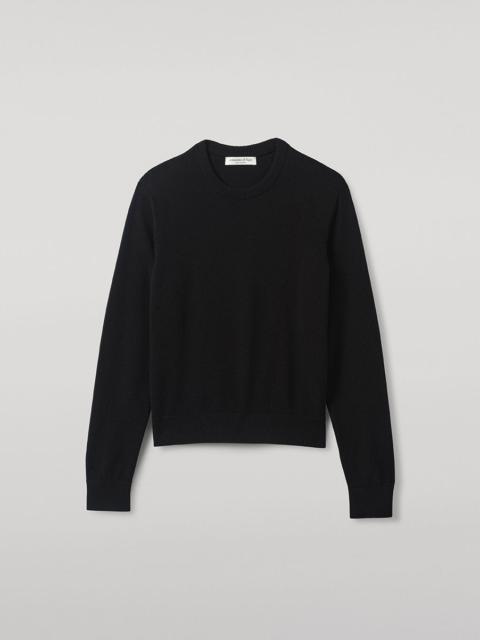 Johnstons of Elgin Classic Cashmere Black Round Neck Jumper