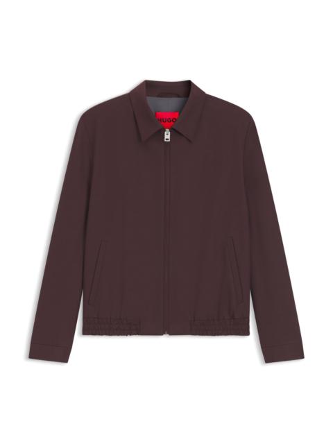 HUGO SLIM-FIT JACKET IN WOOL-BLEND POPLIN