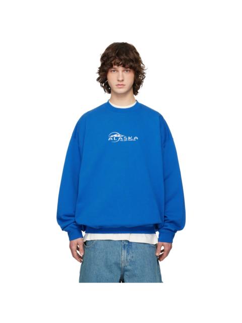 VETEMENTS Blue 'Alaska' Tourist Sweatshirt