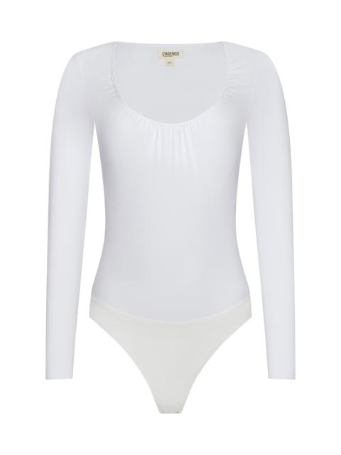 L'AGENCE Cassandra Ruched Bodysuit