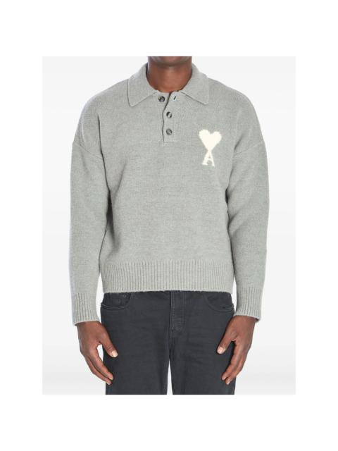 AMI Paris Ami Paris Grey Polo Shirts Men