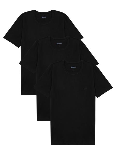 Logo-embroidered cotton T-shirt - set of three