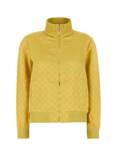 Gucci Women Yellow Jacquard Sweatshirt
