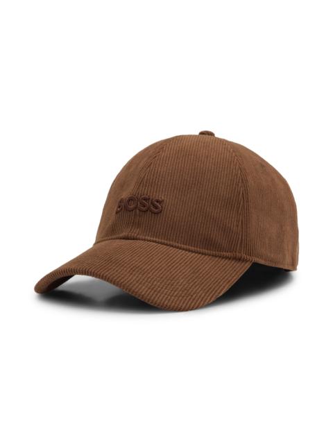 BOSS BOSS Zed Corduroy Baseball Cap in Medium Brown at Nordstrom