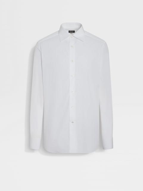 ZEGNA OPTICAL WHITE CENTOVENTIMILA COTTON SHIRT