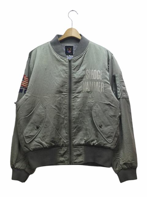 Other Designers Vintage - Vintage Yellow Corn Sledge Hammer Racing Bomber Jacket