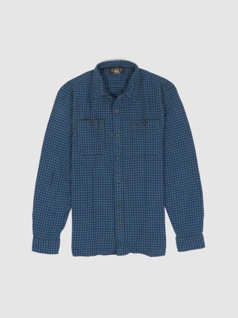 RRL by Ralph Lauren Double RL Indigo Checked Work Shirt