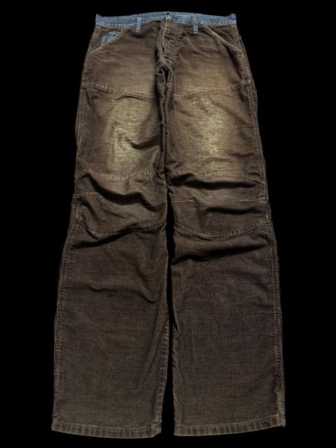 Vintage - 💥Insane 90s Style G Star Raw Faded Brown Rare Split Denim