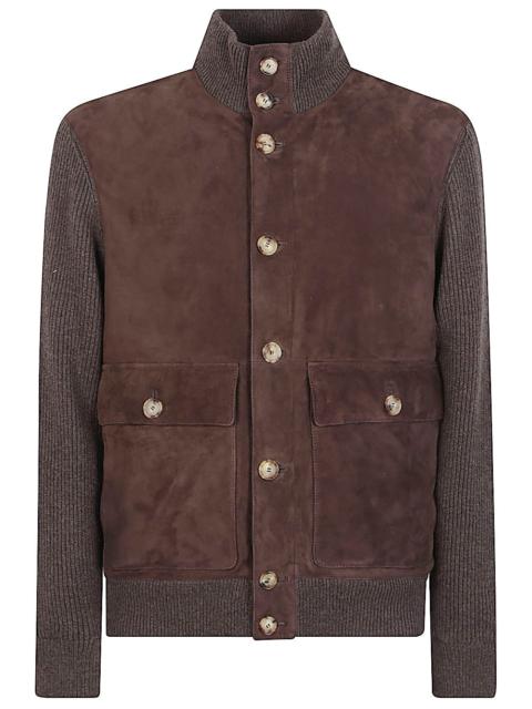 Brunello Cucinelli Brunello Cucinelli Men Leather Bomber Jacket