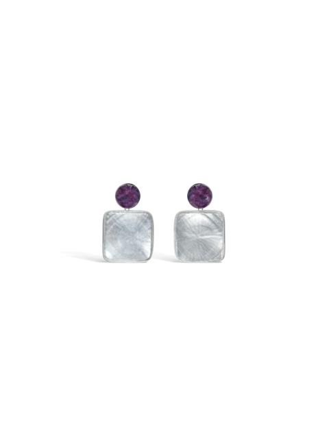 Alaïa PENDANT EARRINGS IN AMETHYST & PLEXI