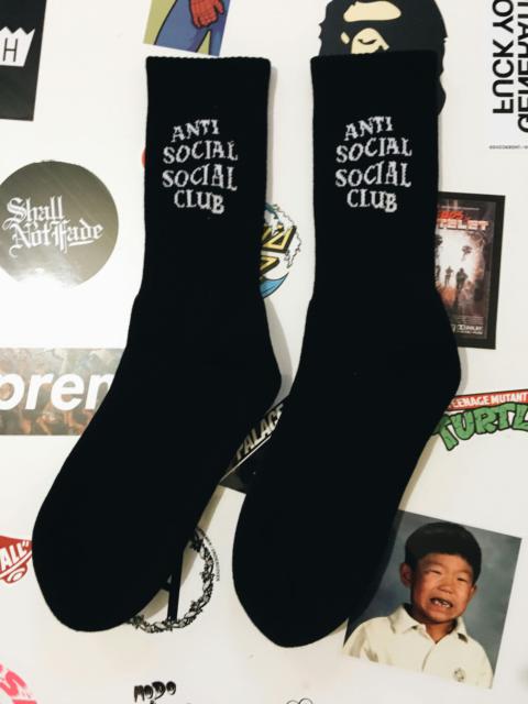 Other Designers ASSC Anti Social Social Club Logo Socks Black