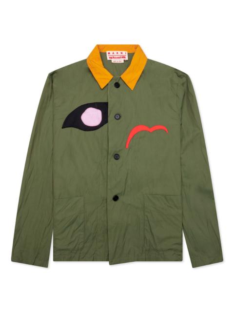 Marni MARNI X NO VACANCY INN GABARDINE JACKET - STONE GREEN