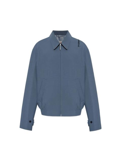 logo-print bomber jacket