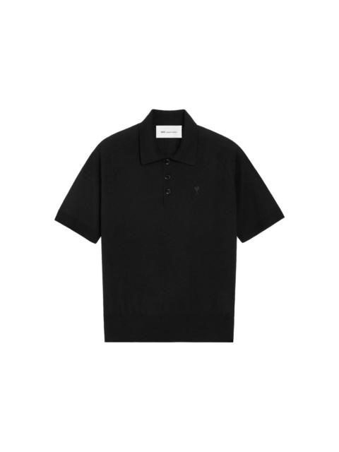 AMI Paris Ami Paris Black Polo Shirts Men