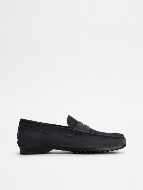 Tod's LOAFERS IN LEATHER - BLUE