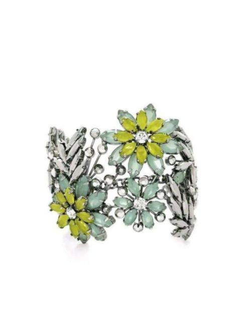 Other Designers Floral Stone Cuff Bracelet