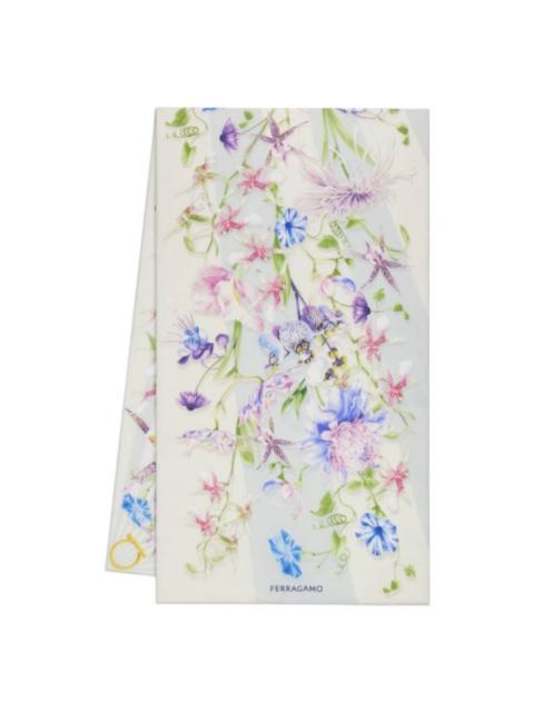 FERRAGAMO Ferragamo Gaia Print Lightweight Silk Scarf