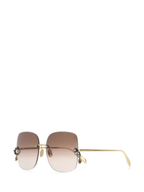Alexander Mcqueen Woman Gold Metal Sunglasses