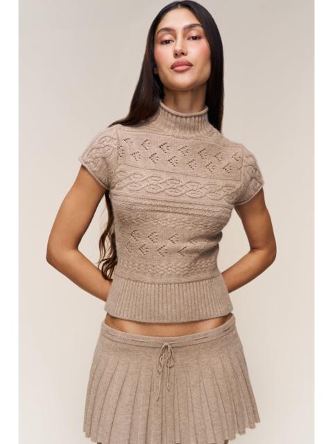 GUIZIO VIVIENNE SHORT SLEEVE TURTLENECK