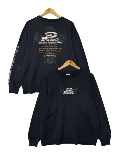 Other Designers Vintage Piko Hawaii Surf Big Logo Black Sweatshirt