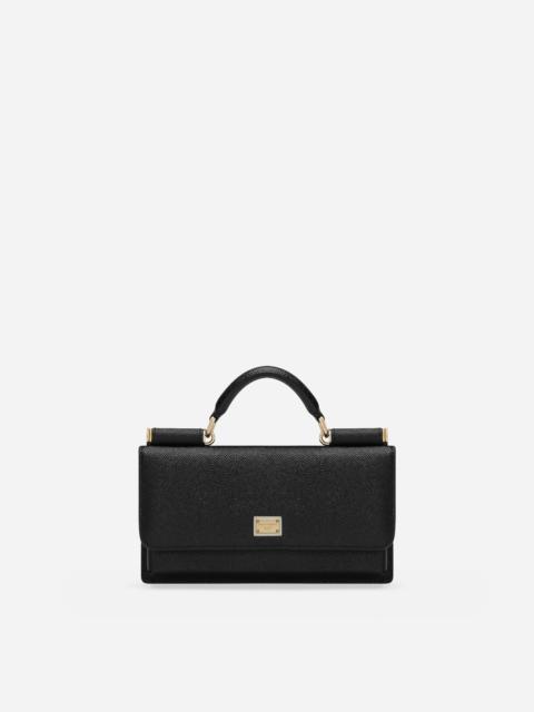 Dauphine-print calfskin mini bag