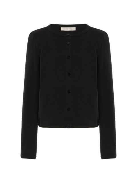 The Row Gretas Cotton Cardigan black