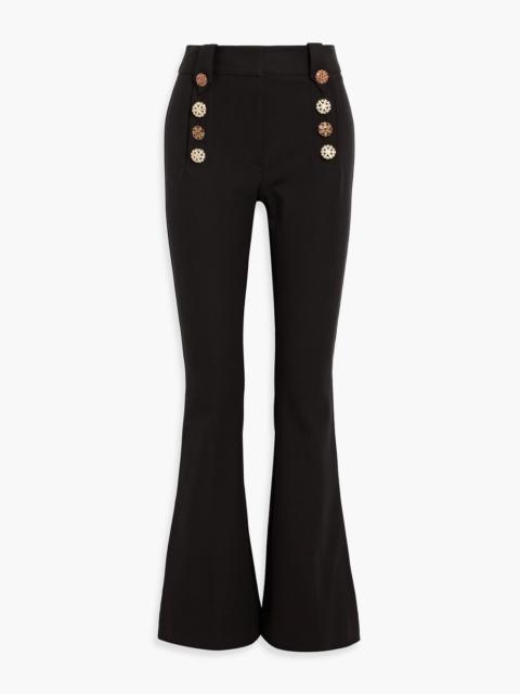 DEREK LAM 10 CROSBY Robertson embellished cotton-blend twill flared pants