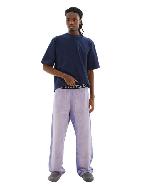 Marni TRACK TROUSERS W/BRANDED WAISTBAND (PURPLE)