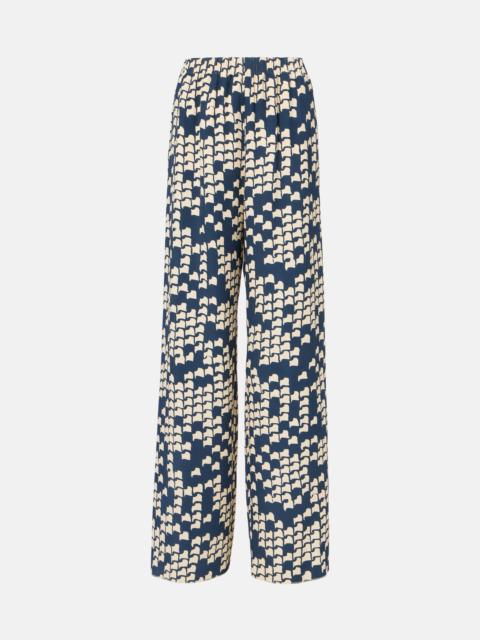 Valentino Cady Couture printed wide-leg pants