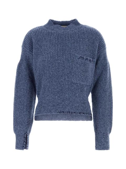 Marni Marni Women Melange Blue Wool Sweater