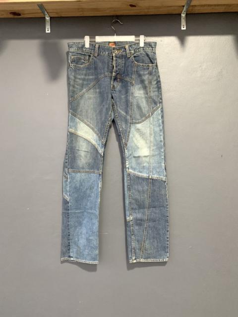 Other Designers Distressed Denim - JACK ROSE BIKERS PATCHWORK PANTS