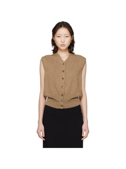 CORDERA Khaki Flecked Cotton Waistcoat