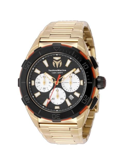 Other Designers TechnoMarine Seven Seas Chronograph GMT Quartz Black Dial Men's Watch TM-725033